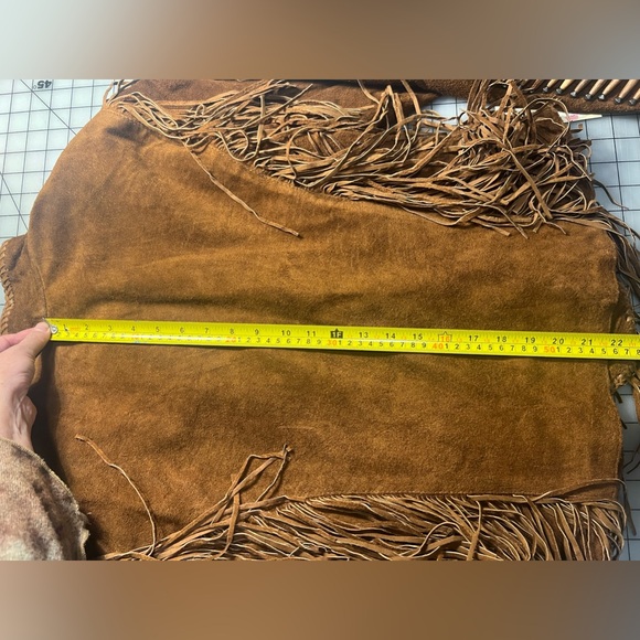 Cripple Creek Leather Jacket Rodeo Western Genuine Leather suede Fringe brown XL - Picture 12 of 16